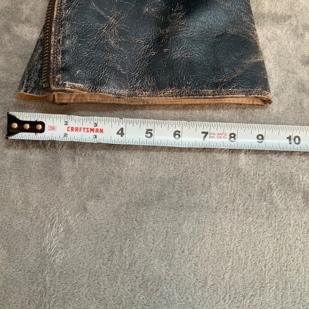 Bed|Stu Eva Distressed Black Lux Leather Knee High Harness Boot Vibram Sole Sz 9 - Picture 9 of 13